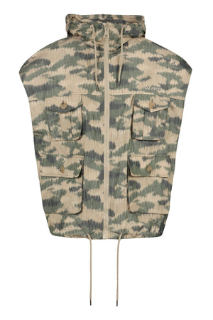 Hooded nylon vest-0